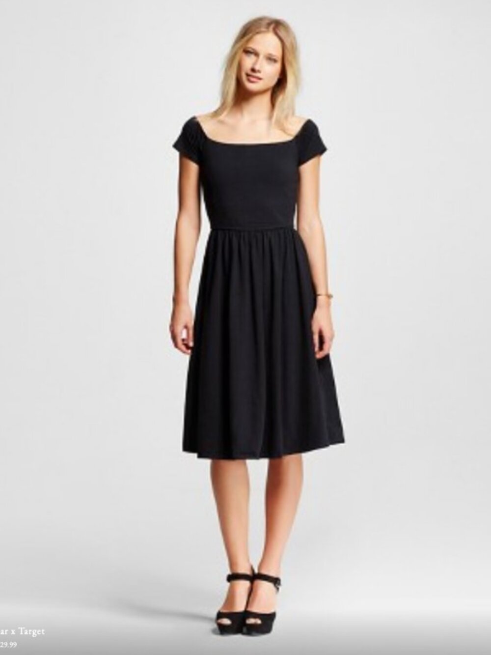 Black Bardot dress - Target Who What Wear retro 50s 60s style